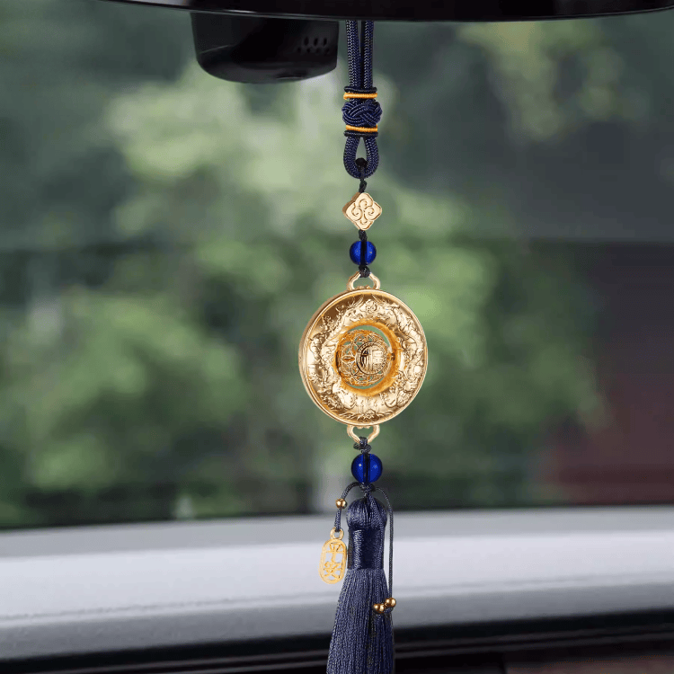 The Palace Museum Double Dragons Playing with a Pearl Car Air Freshener Ornament