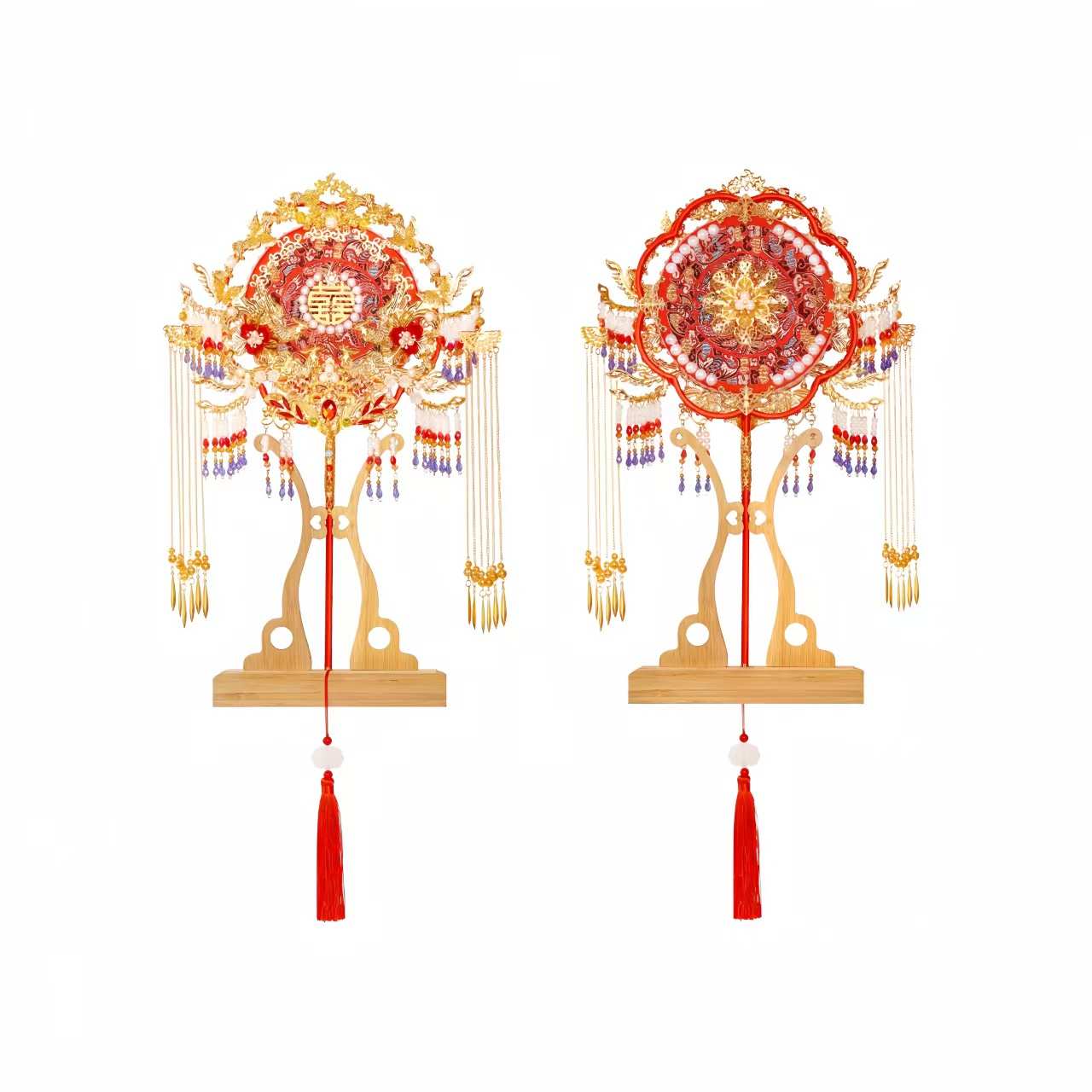 The Palace Museum Phoenix Crown and Brocade Robe with Round Fan Gift
