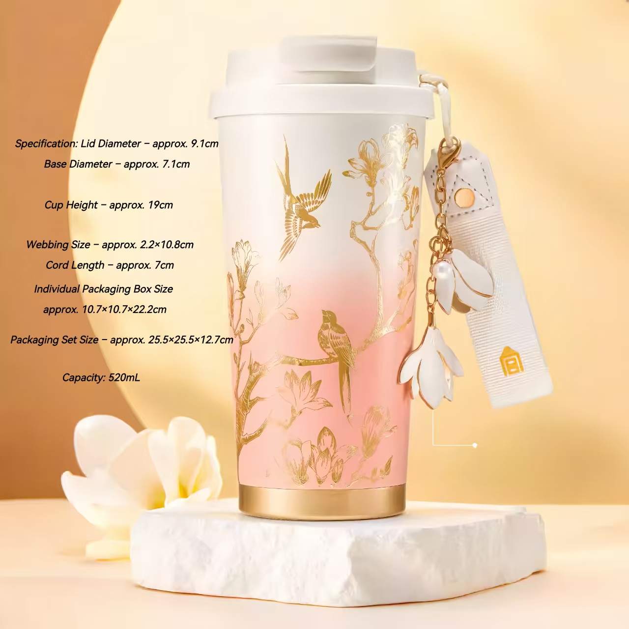 The Palace Museum Jade Hall Luxury Insulated Large-Capacity Mug Gift