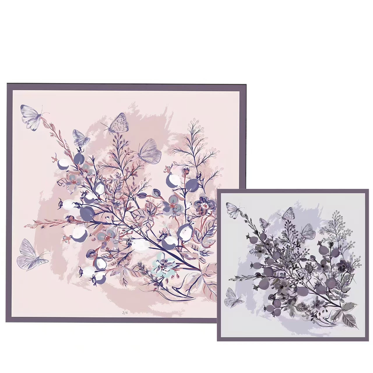 Rui Fu Xiang  Square Handkerchief Gift Box Women's Scarfs