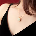 The Palace Museum Baifu Hetian Jade Wushitai Pendant Necklace
