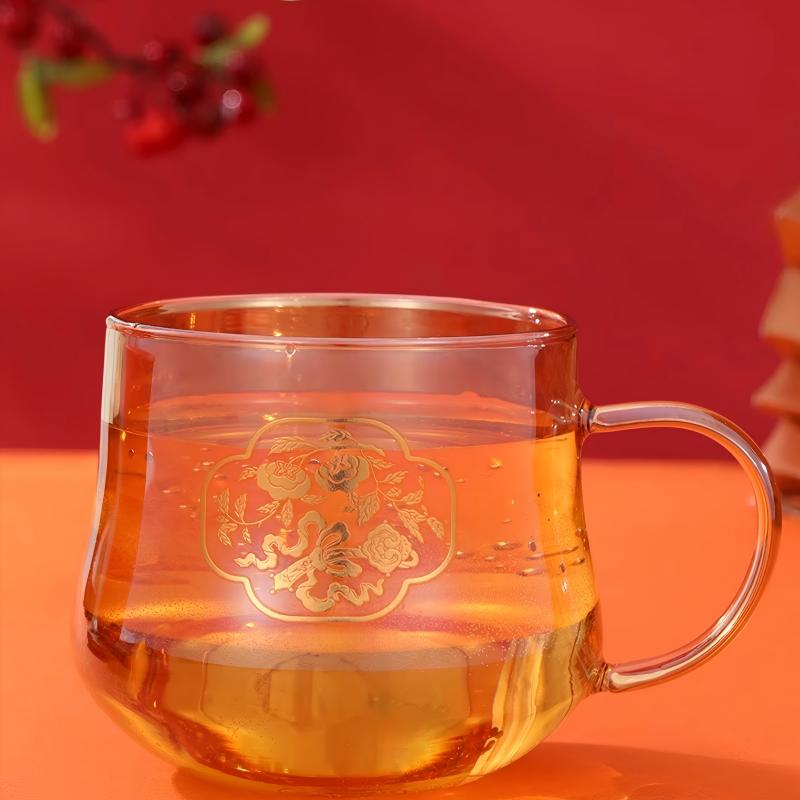 Shangxinle Forbidden City Persimmon-Shaped Glass Tea Cup
