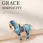The Cloisonne Horse Year Brooch Premium Light Luxury Women's Pin