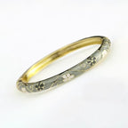 The Cloisonne Enamel Bangle with Delicate Band & Floral Pattern Women's