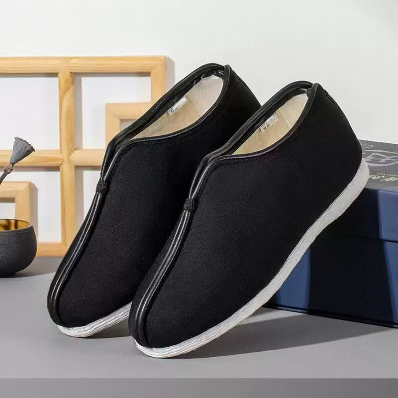 Neilan Sheng Camel Saddle Wool Felt Cotton Men's Shoes