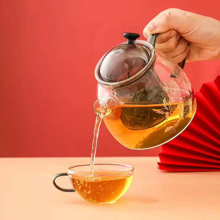 Shangxinle Forbidden City High-Temperature Resistant Glass Bubble Fruit Teapot Cover