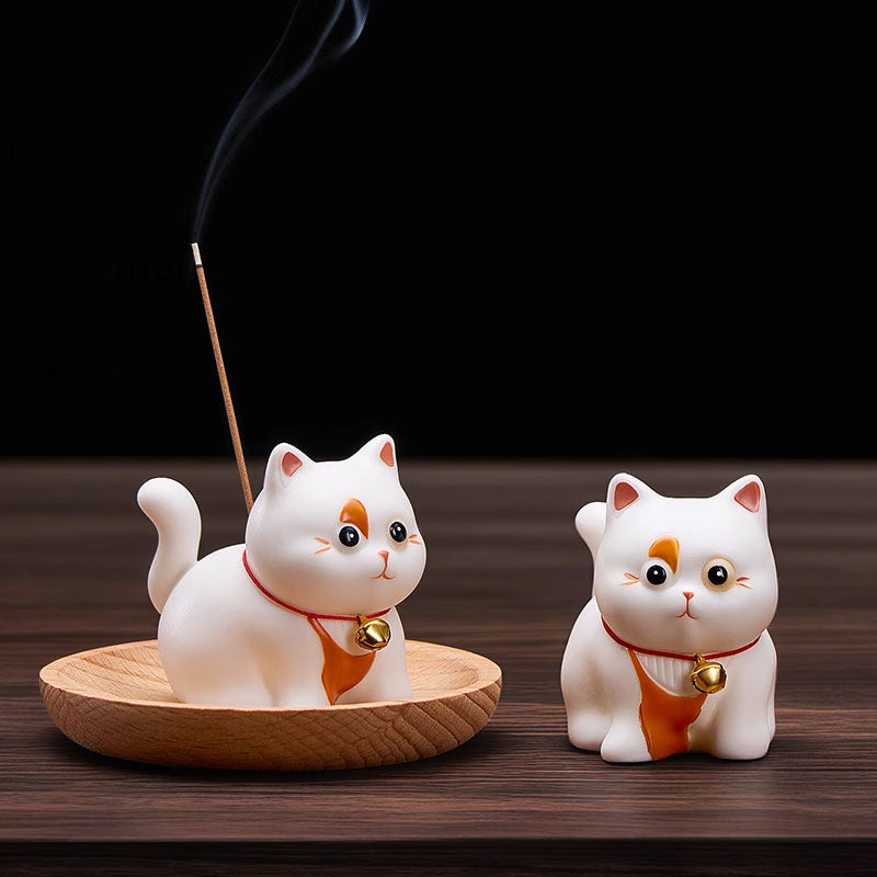 Shangxinle Forbidden City Cat Thread Incense Sandalwood Ornament