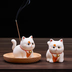 Shangxinle Forbidden City Cat Thread Incense Sandalwood Ornament