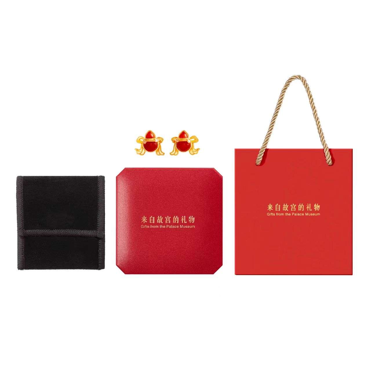 The Palace Museum Fu Lu Xin Xi Gourd Earrings