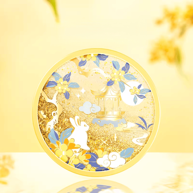 The Palace Museum Little Jade Rabbit Quicksand Silicone Coaster