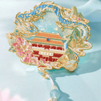 The Palace Museum Dragon Soaring & Phoenix Dancing Flowing Sand Magnet