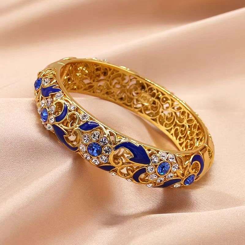 The Cloisonne Enameled Bracelet Large-Circle Women's