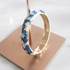 The Cloisonne Blue Dragonfly Carved Red Maple Leaf Bracelet Women's