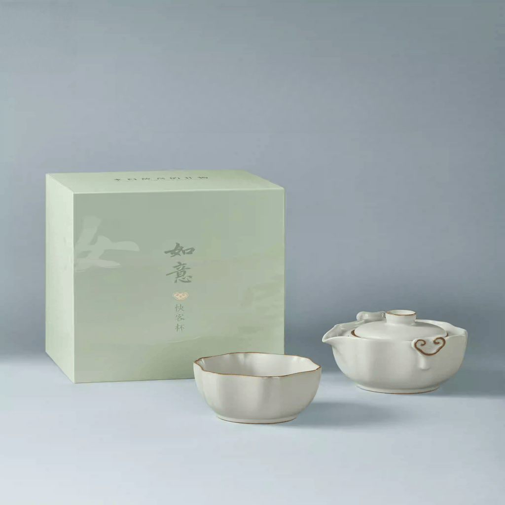 The Palace Museum Ru Kiln Ruyi Travel Gaiwan Set