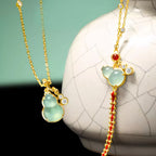 The Palace Museum Jade Gourd Pendant Bracelet Necklace Gift Set