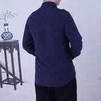 Rui Fu Xiang Long-Sleeve Chinese-Style Button-Up Top Versatile Men's Shirts