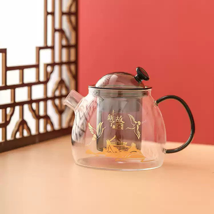 Shangxinle Forbidden City High-Temperature Resistant Glass Bubble Fruit Teapot Cover