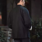 Rui Fu Xiang Chinese-Style Tangzhuang in Polyester-Linen Blend Men's Coats