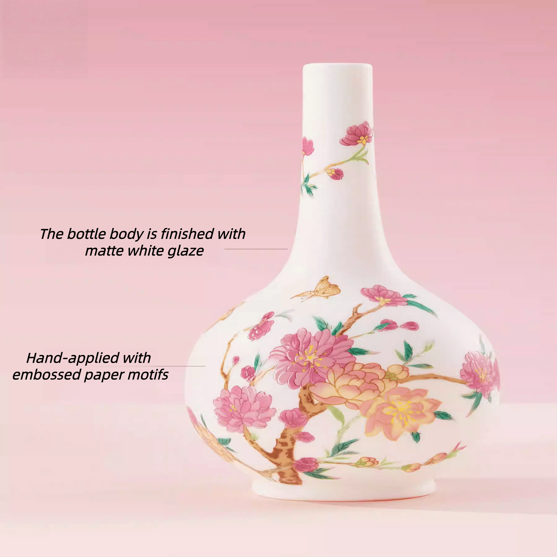 The Palace Museum Butterfly Dance Among Blossoms Ceramic Vase