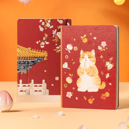 The Palace Museum Cat Blessing Notebook with Seal