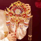 The Palace Museum Phoenix Crown and Brocade Robe with Round Fan Gift