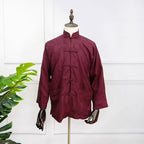 Rui Fu Xiang Chinese-Style Tang-Style Silk-Cotton Blend Men's Coats