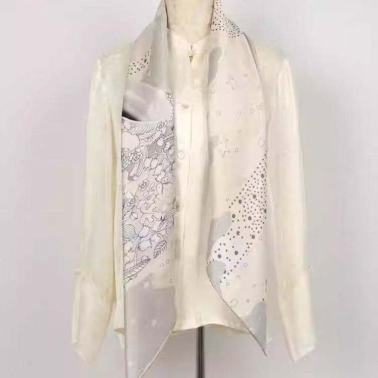 Rui Fu Xiang Mulberry Silk Square Women's Scarfs