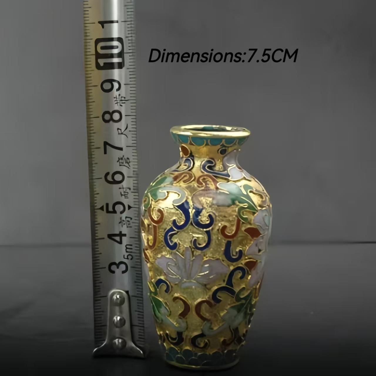 The Cloisonne Gold-Plated Polished Four-Piece Vase Set