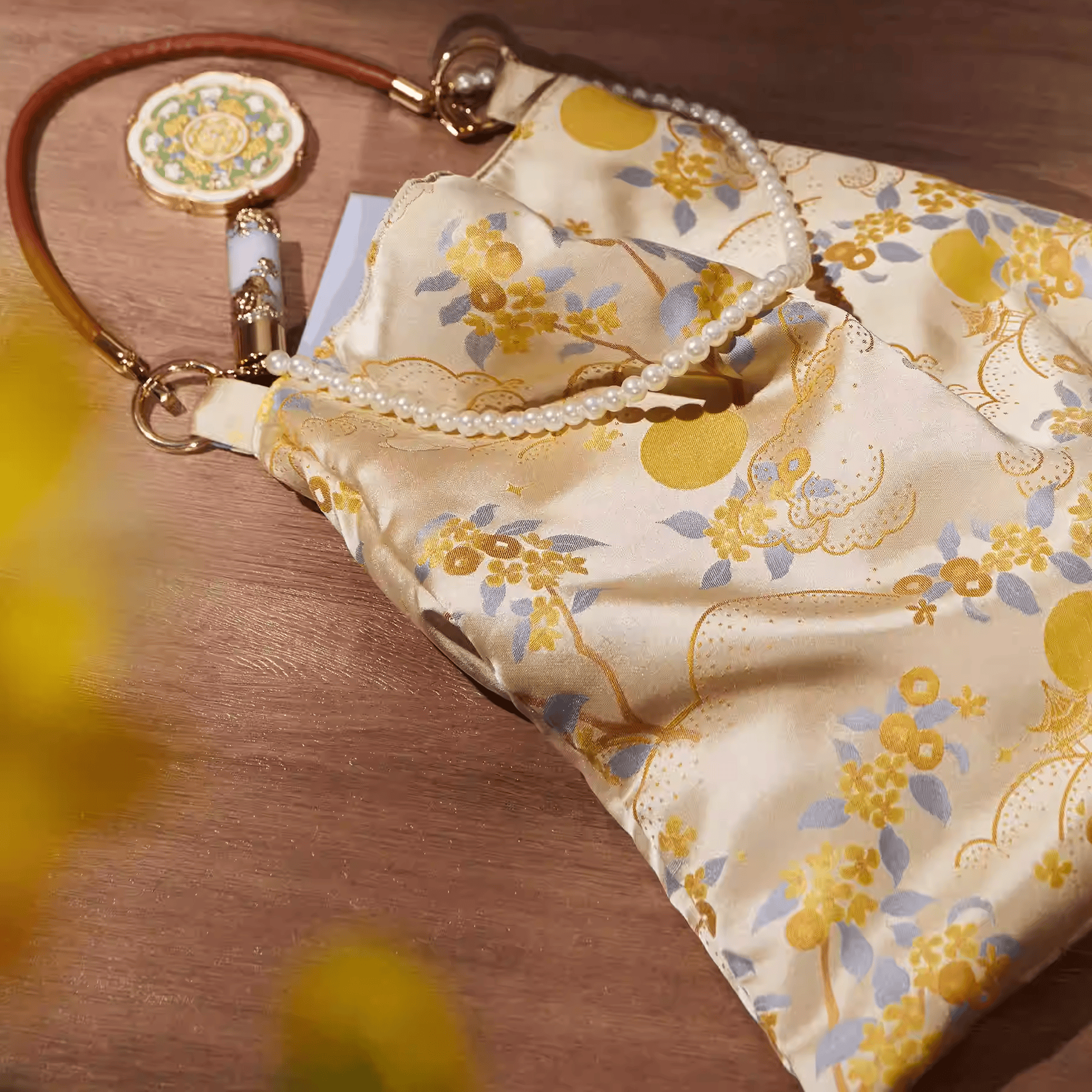 The Palace Museum Golden Branch & Jade Rabbit Shoulder Bag