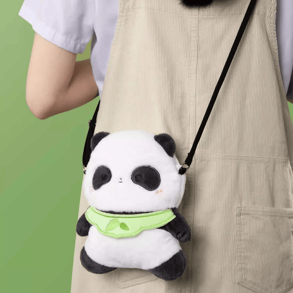 The Palace Museum Panda & Calligraphy Art Plush Crossbody Bag