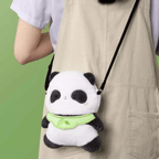 The Palace Museum Panda & Calligraphy Art Plush Crossbody Bag