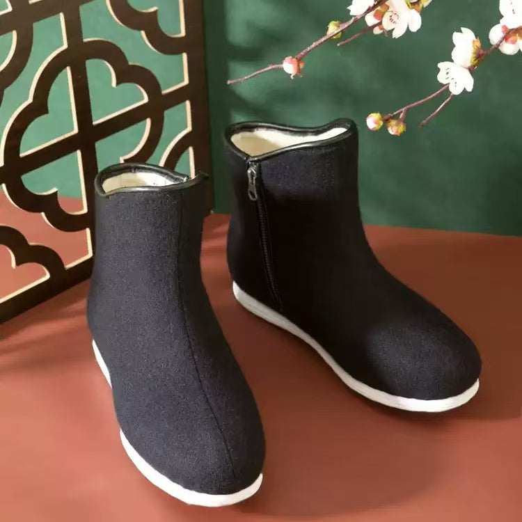 Neilan Sheng Multi-Layer Sole High-Top Cotton with Zipper  Men's & Woman's Boots