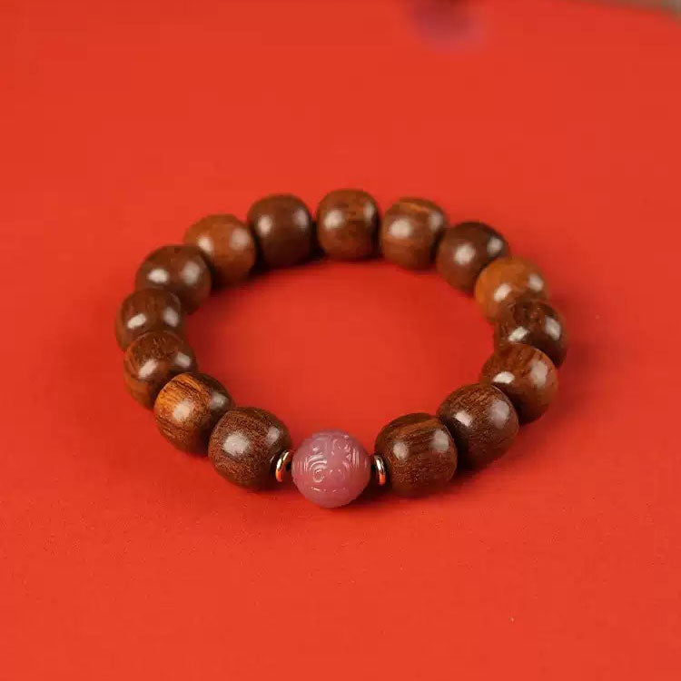 Shangxinle Forbidden City Papua New Guinea Rosewood Spiral Bead Bracelet