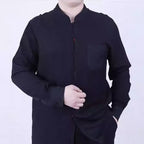 Rui Fu Xiang Long-Sleeve Chinese-Style Button-Up Top Versatile Men's Shirts