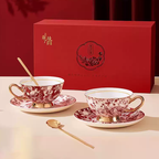 Shangxinle Forbidden City Rose Fragrance Coffee Cup Pair