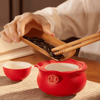 The Palace Museum Fortune Blessing Pouch Travel Gaiwan Set