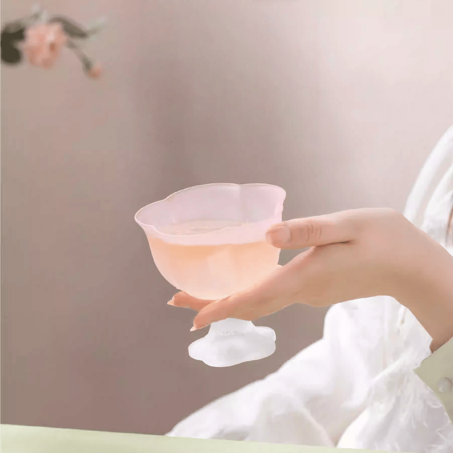 The Palace Museum Plum Blossom Shadow & Floral Fragrance Crystal Glass Cup