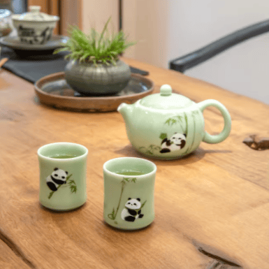 The Palace Museum Panda Calligraphy Tea Set