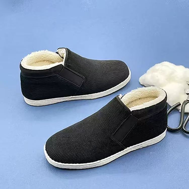 Neilan Sheng  Multi-Layer Sole Corduroy Fleece-Lined Cotton Men's Shoes
