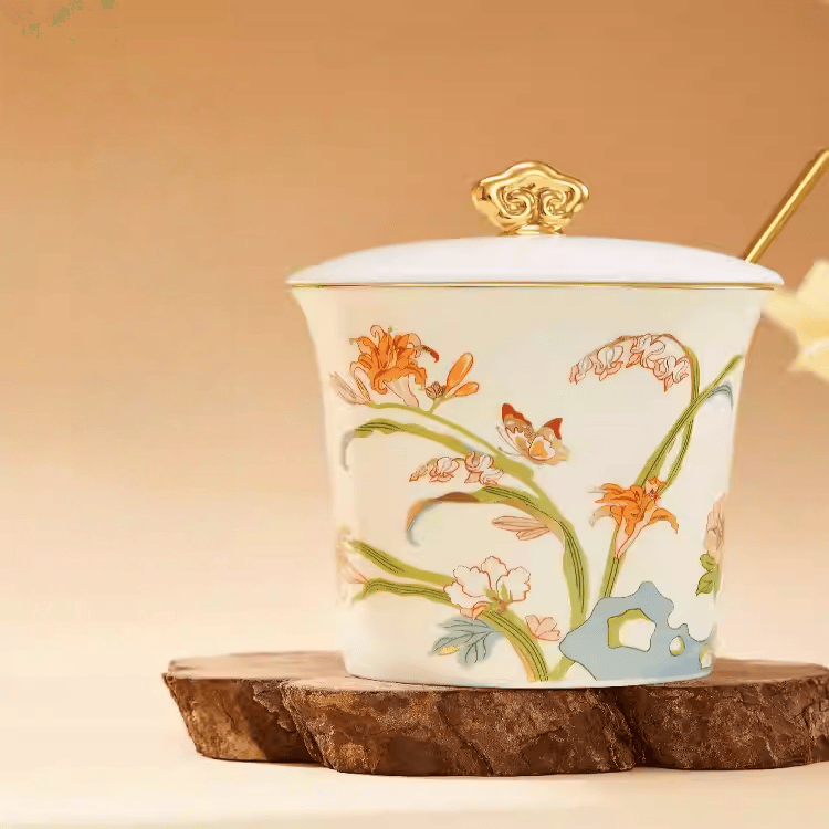 The Palace Museum Daylily Carefree Bone China Mug