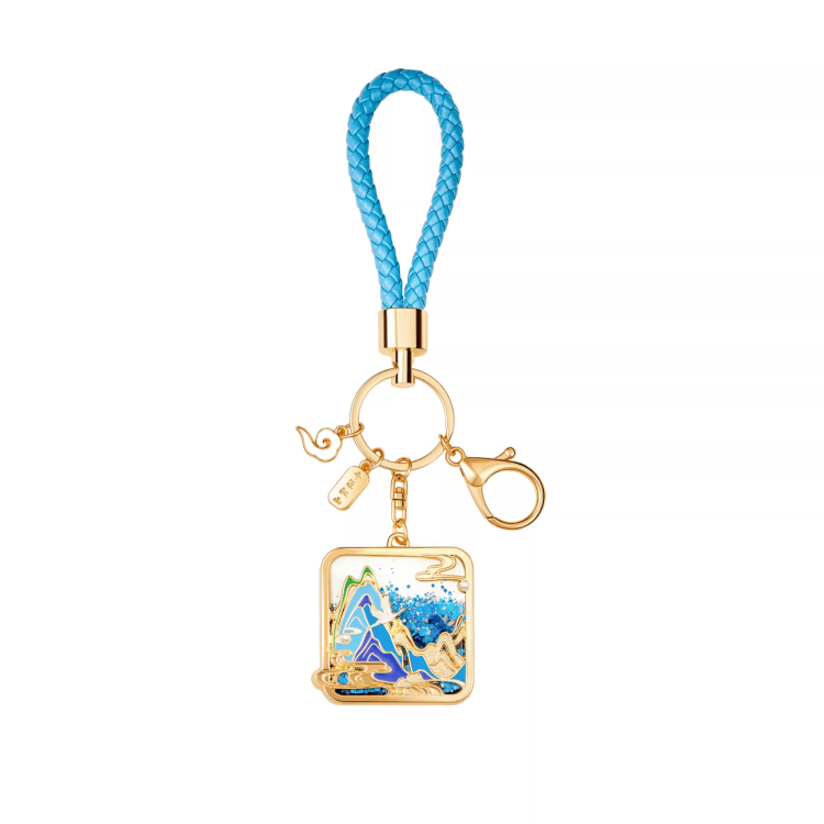 The Palace Museum River and Mountains in a Thousand Miles Sand-Flow Keychain