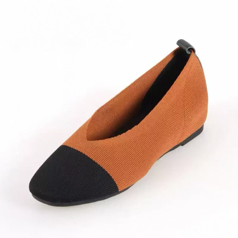 Neilan Sheng Flat Knit Mesh Commuter Color-Block Slip-On Casual Women's Shoes