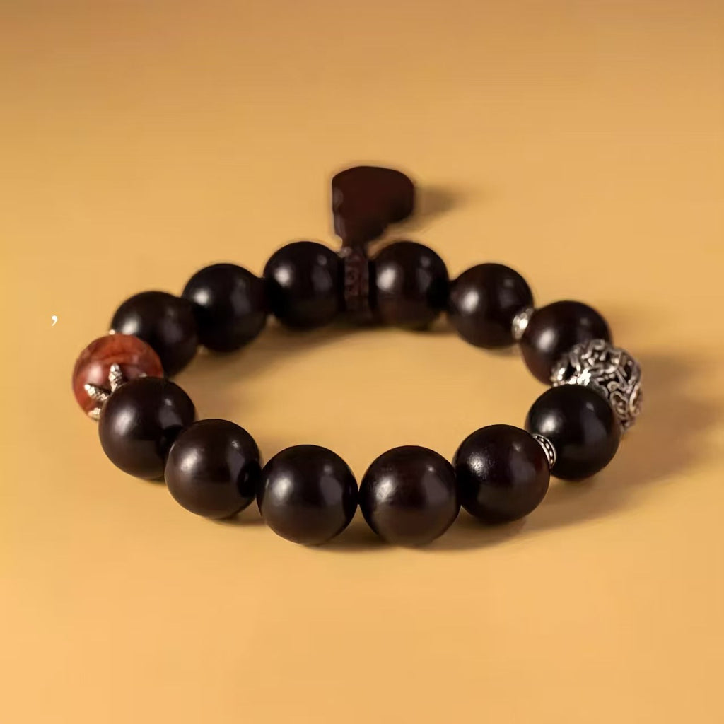 The Palace Museum Dragon-Patterned Rosewood Wooden Bracelet Gift