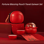 The Palace Museum Fortune Blessing Pouch Travel Gaiwan Set