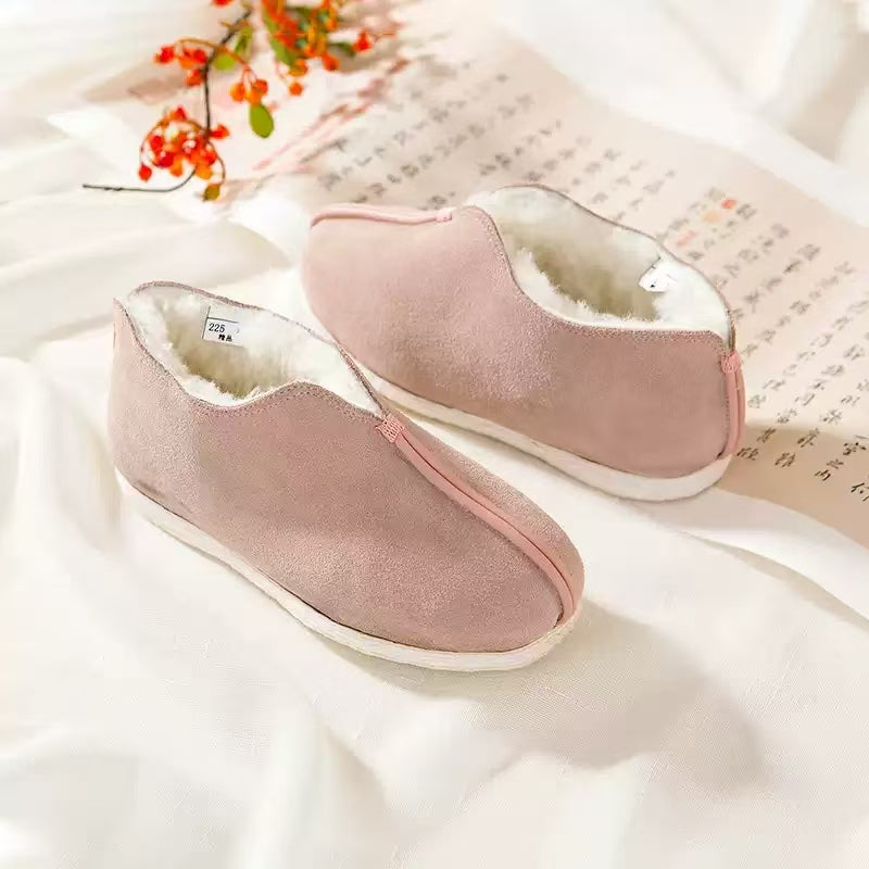 Neilan Sheng  Suede Leather Wool-Lined Cotton Women's Shoes